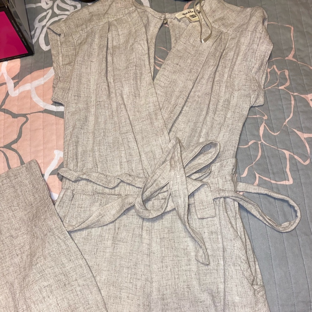 gray jumpsuit